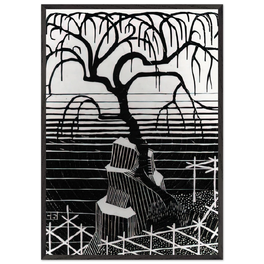 TREE 1926 - MC Escher Framed Art Print – Black Wooden Frame - Default Title - -Framed Art Print