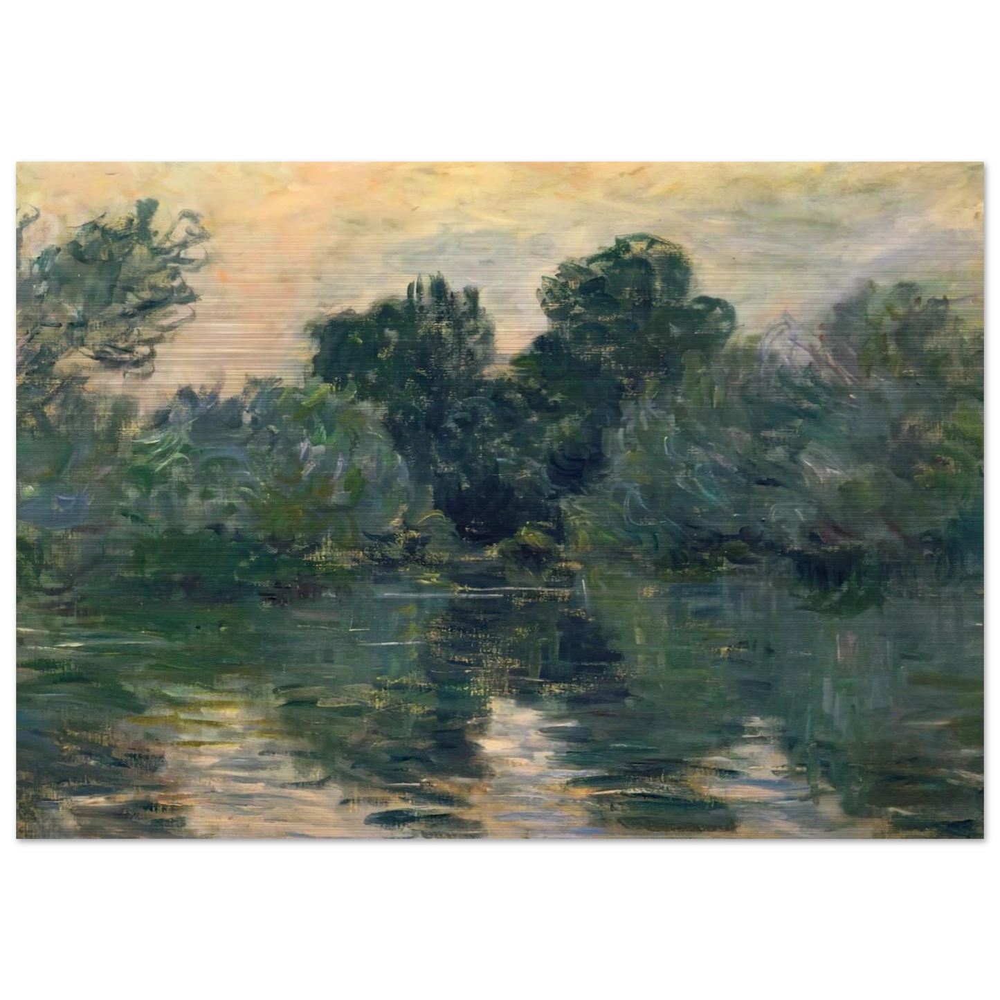The Arm of the Seine - claude monet Brushed Aluminum Print - 70x100 cm / 28x40 inches | claude monet Aluminum Print | claude monet Prints