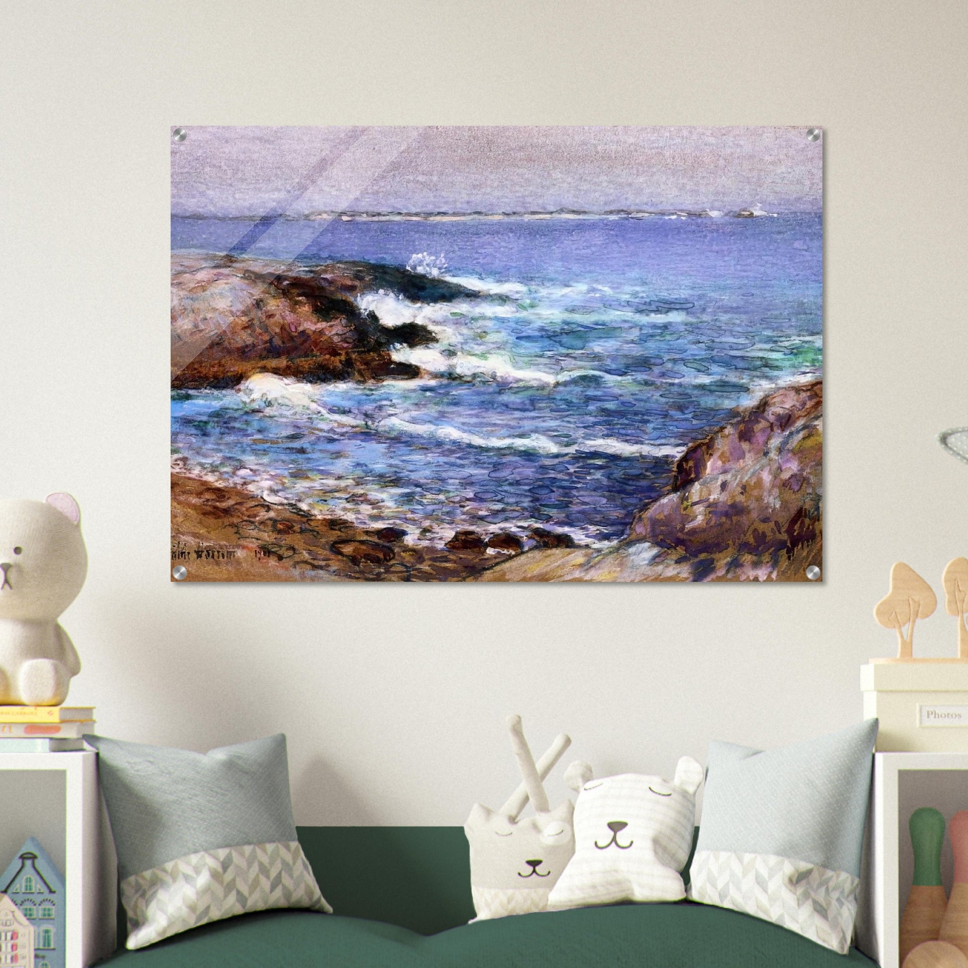 Cannon Beach, Oregon - Childe Hassam Acrylic Print - 70x100 cm / 28x40″ inches | Childe Hassam Wall Art | Childe Hassam Prints