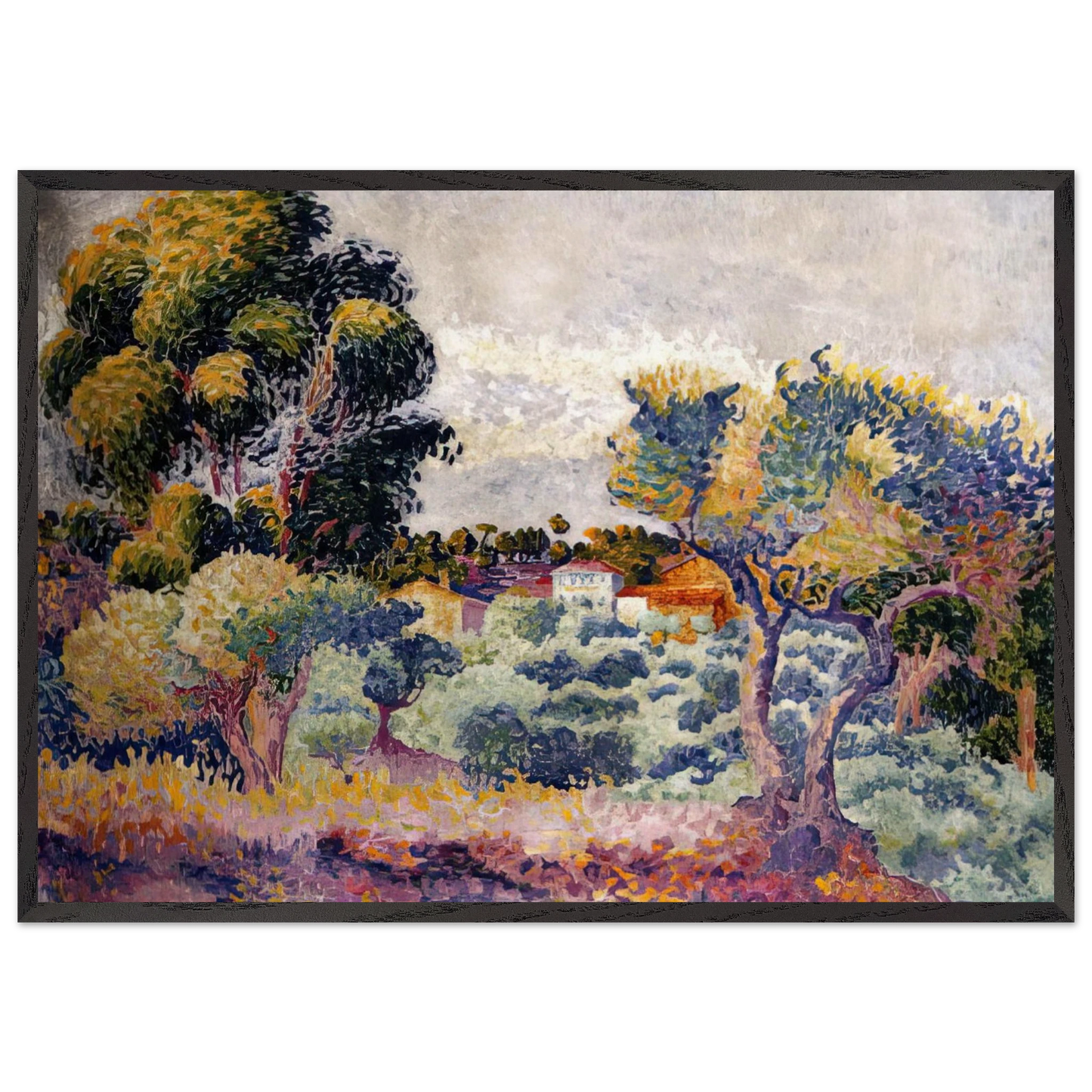 Untitled N16 - Henri-Edmond Cross Framed Art Print – Black Wooden Frame - Default Title - -Framed Art Print