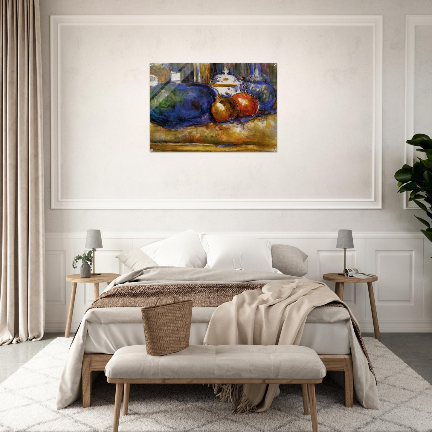 Still Life with Watermelon and Pemegranates - Paul Cézanne Acrylic Print - 70x100 cm / 28x40″ inches | Paul Cézanne Wall Art | Paul Cézanne Prints