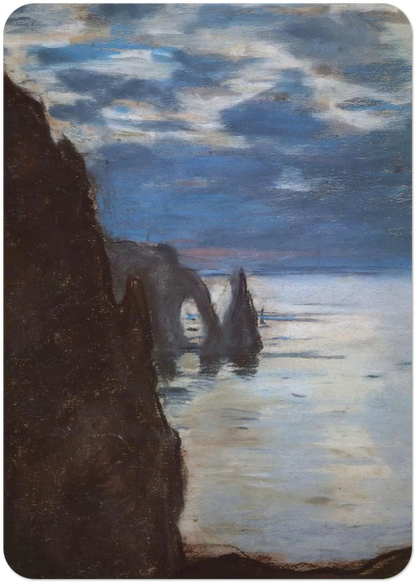 Etretat, the Needle Rock and Porte d'Aval By claude monet Pack of 10 Post Cards | claude monet Post Cards | A6 (10.5 x 14.8 cm) - 4.1 x 5.8 inches