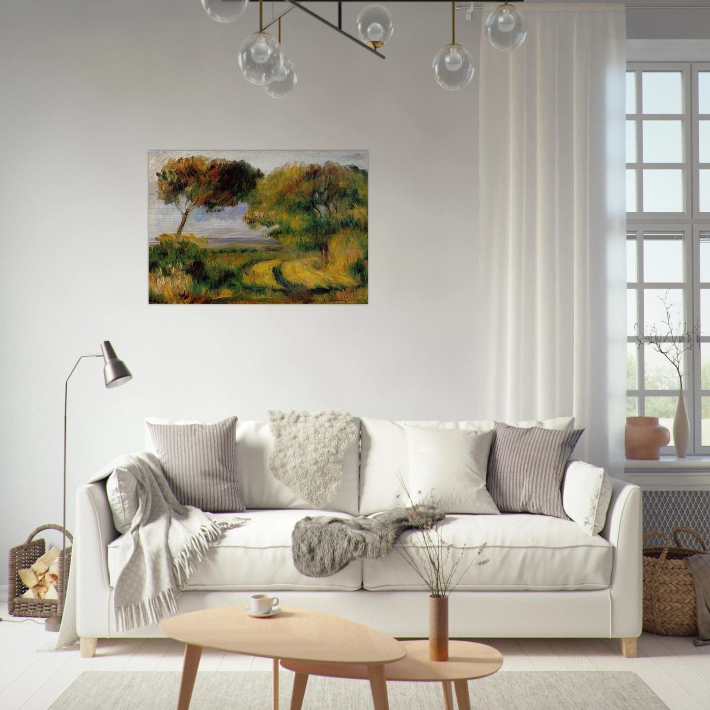 Breton Landscape Trees and Moor - Pierre-Auguste Renoir Brushed Aluminum Print - 70x100 cm / 28x40 inches | Pierre-Auguste Renoir Aluminum Print | Pierre-Auguste Renoir Prints