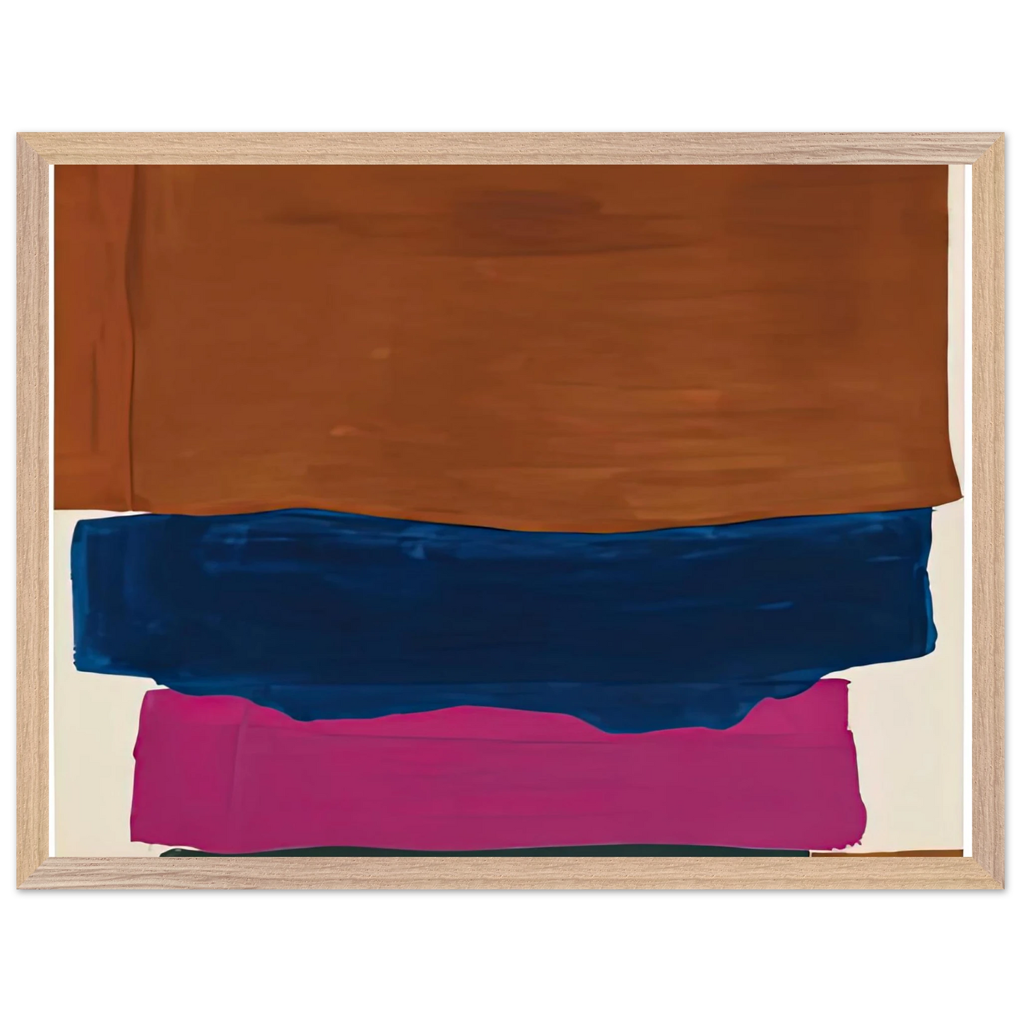 Helen Frankenthaler - Indian Summer, 1967- Wall Art - 21x29.7 cm / 8x12" - Premium Wooden Framed Poster With Fine Art Paper - Black frame