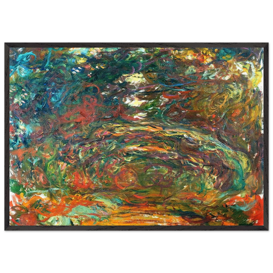 Path under the Rose Arches Giverny - claude monet Framed Art Print – Black Wooden Frame - Default Title - -Framed Art Print