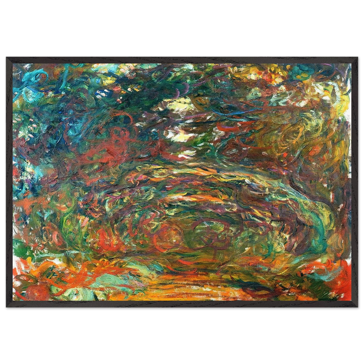 Path under the Rose Arches Giverny - claude monet 70x100 cm / 28x40 inches Framed Art Print – Black Wooden Frame