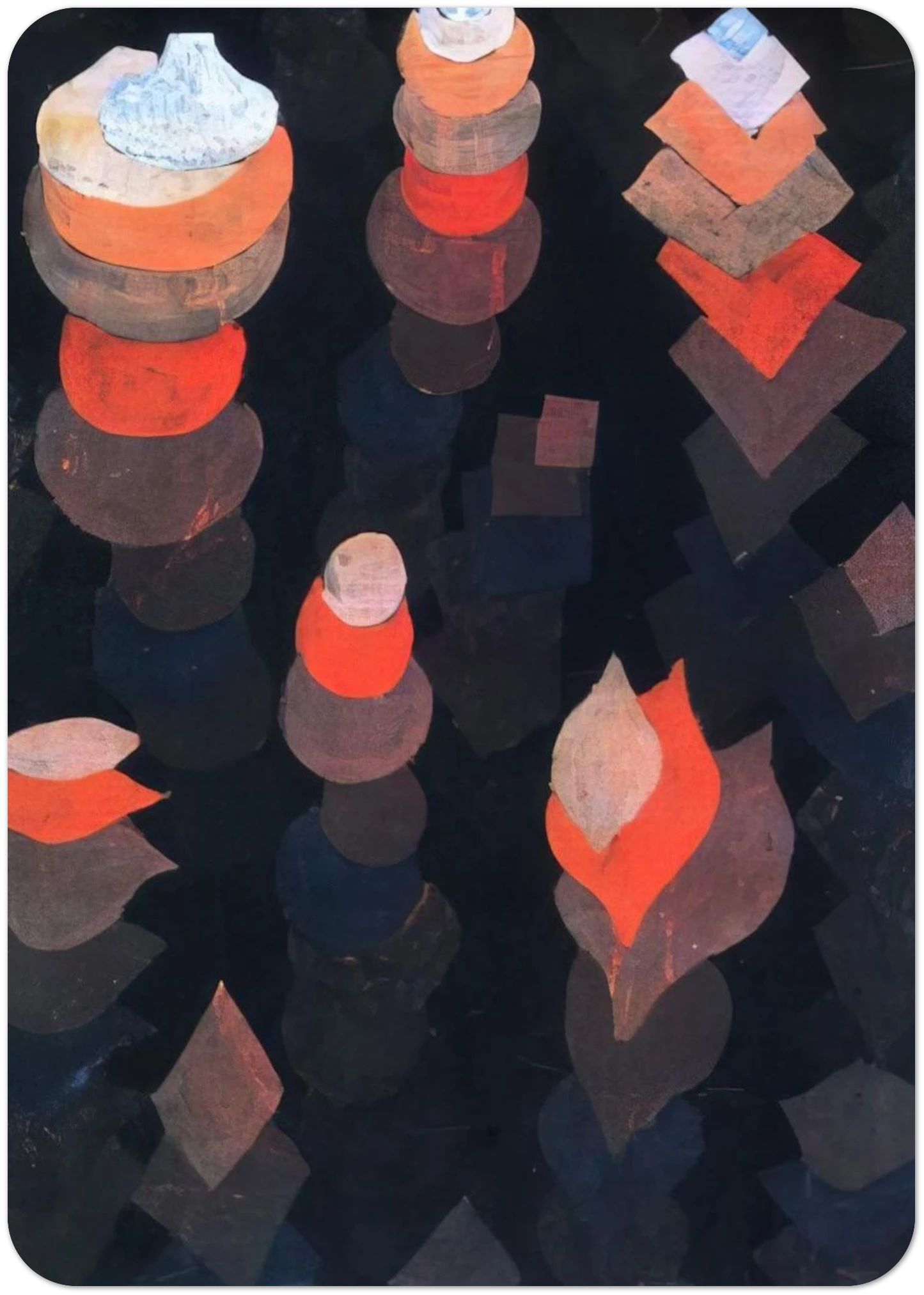 GROWTH OF THE NIGHT PLANTS 1922 By Paul Klee Pack of 10 Post Cards | Paul Klee Post Cards | A6 (10.5 x 14.8 cm) - 4.1 x 5.8 inches