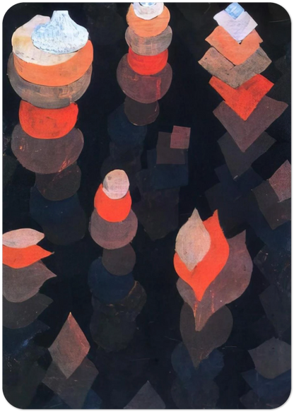 GROWTH OF THE NIGHT PLANTS 1922 By Paul Klee Pack of 10 Post Cards | Paul Klee Post Cards | A6 (10.5 x 14.8 cm) - 4.1 x 5.8 inches