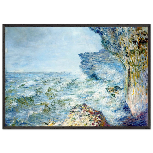 The Sea at Fecamp - claude monet Framed Art Print – Black Wooden Frame - Default Title - -Framed Art Print