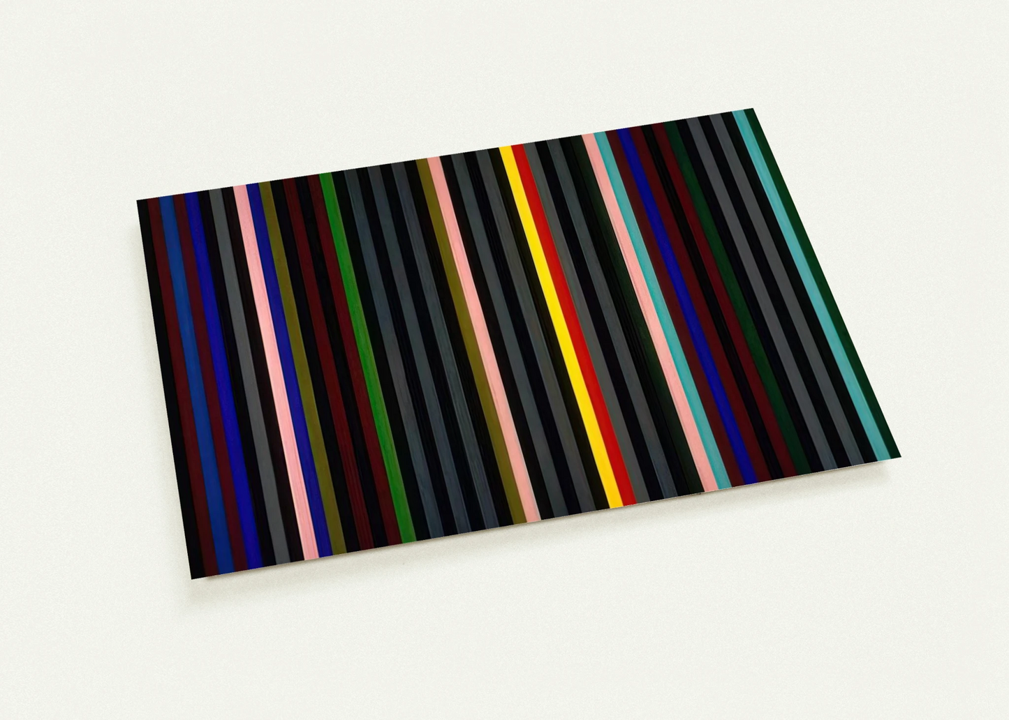 Black Grey Beat - 1964 By Gene Davis Pack of 10 Post Cards | Gene Davis Post Cards | A6 (10.5 x 14.8 cm) - 4.1 x 5.8 inches