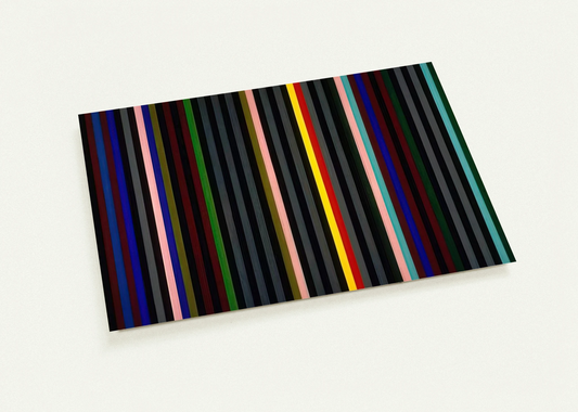 Black Grey Beat - 1964 By Gene Davis Pack of 10 Post Cards | Gene Davis Post Cards | A6 (10.5 x 14.8 cm) - 4.1 x 5.8 inches