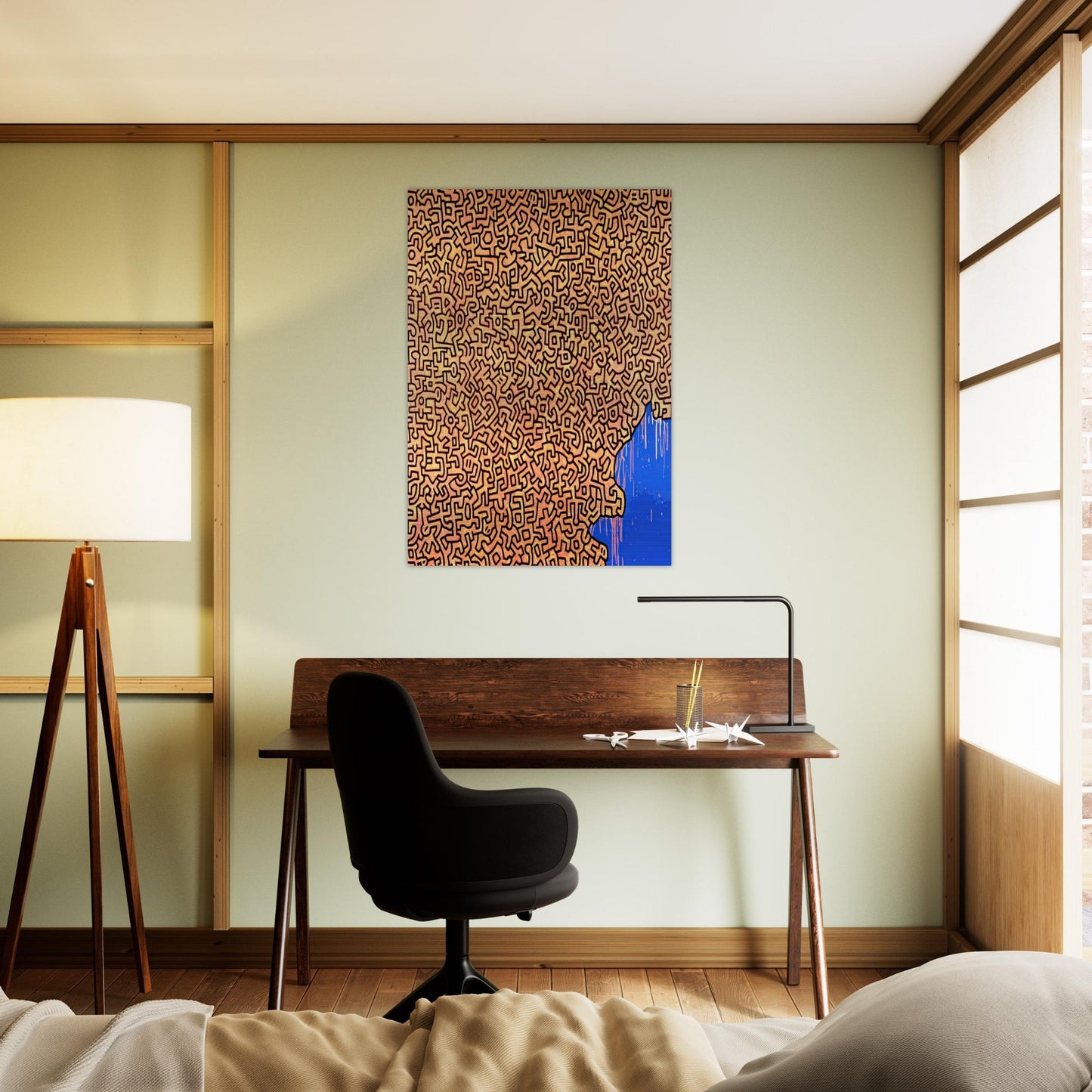 BRAZIL 1989 - Keith Haring Brushed Aluminum Print - 70x100 cm / 28x40 inches | Keith Haring Aluminum Print | Keith Haring Prints