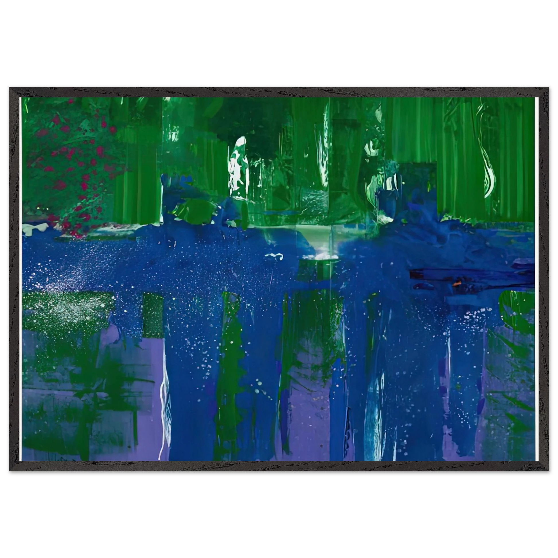 Grotto 1990- - Helen Frankenthaler 70x100 cm / 28x40 inches Framed Art Print – Black Wooden Frame