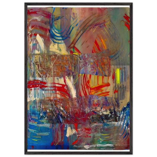 Horses Upside Down - Sam Gilliam Framed Art Print – Black Wooden Frame - Default Title - -Framed Art Print