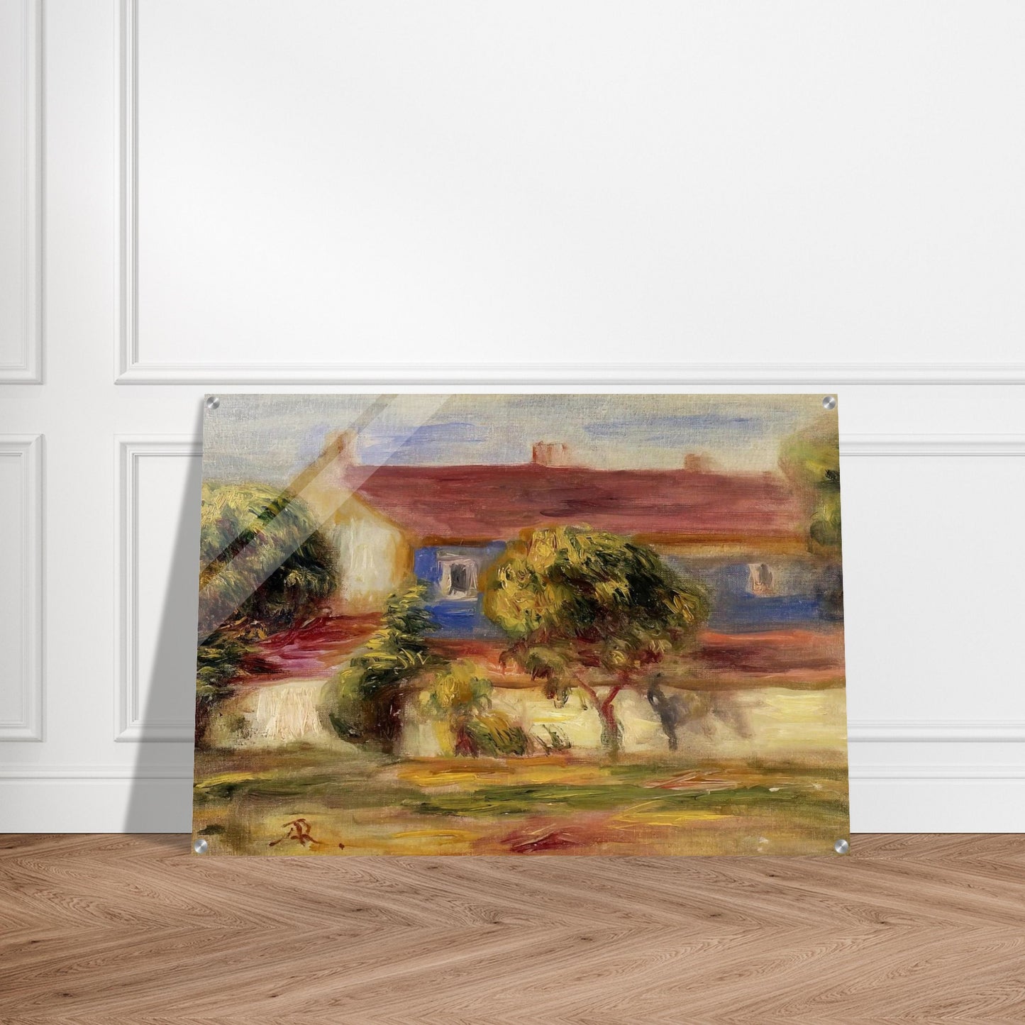 The Artist s House - Pierre-Auguste Renoir Acrylic Print - 70x100 cm / 28x40″ inches
