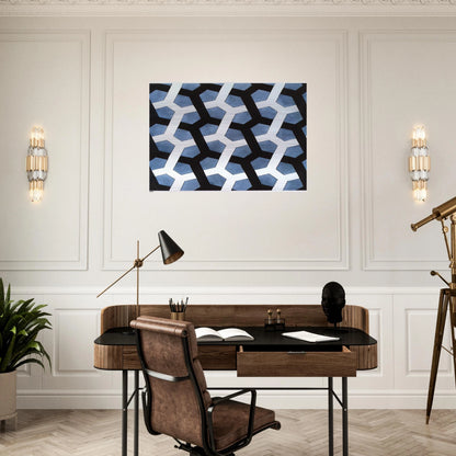 INTERLACED HEXAGON - MC Escher Brushed Aluminum Print - 70x100 cm / 28x40 inches | MC Escher Aluminum Print | MC Escher Prints