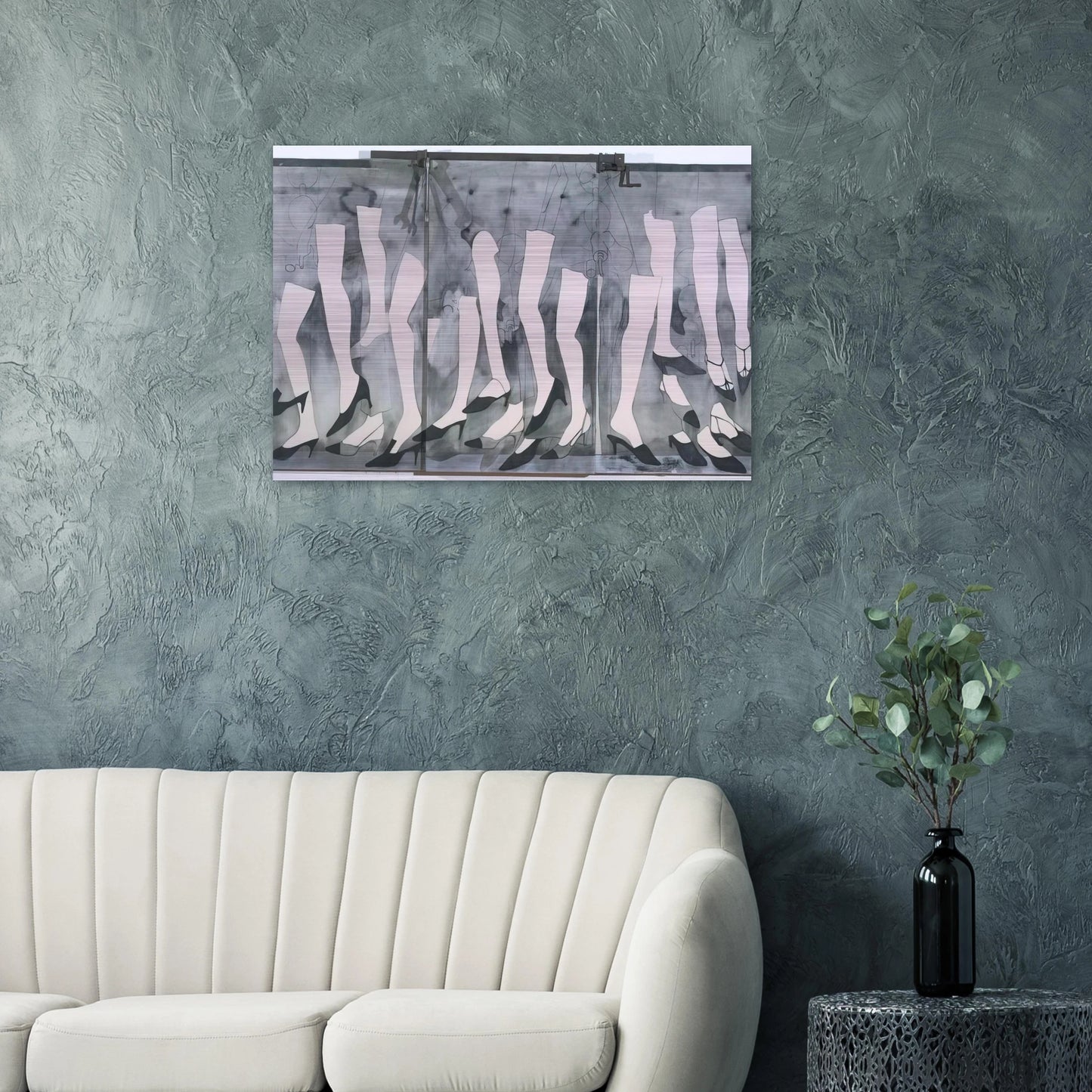 WALKING DREAM WITH A FOUR FOOT CLAMP 1965 - Jim Dine Brushed Aluminum Print - 70x100 cm / 28x40 inches | Jim Dine Aluminum Print | Jim Dine Prints