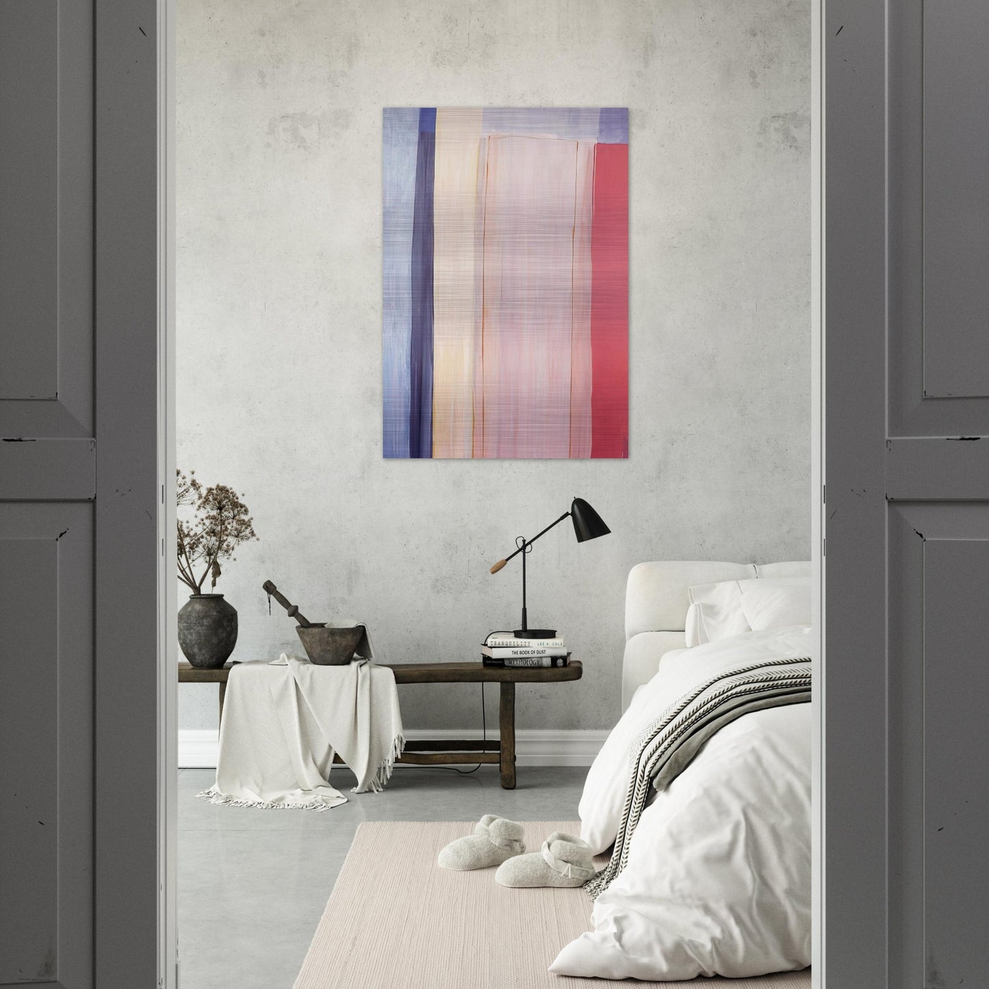 Trains and Oceans - 1973 - Ronnie Landfield Brushed Aluminum Print - 70x100 cm / 28x40 inches | Ronnie Landfield Aluminum Print | Ronnie Landfield Prints