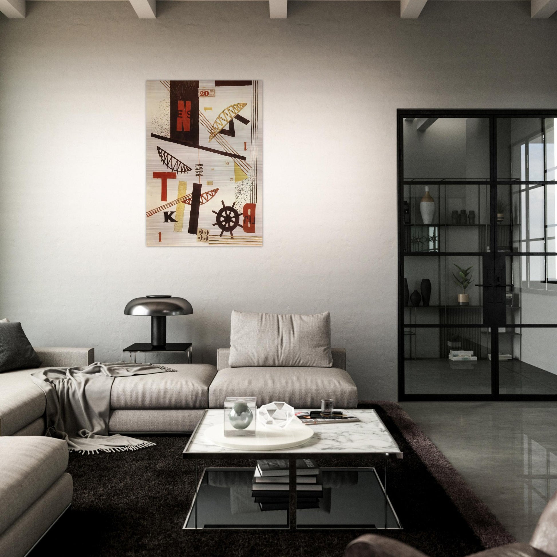 Hidak Bridges - Laszlo Moholy-Nagy Brushed Aluminum Print - 70x100 cm / 28x40 inches | Laszlo Moholy-Nagy Aluminum Print | Laszlo Moholy-Nagy Prints