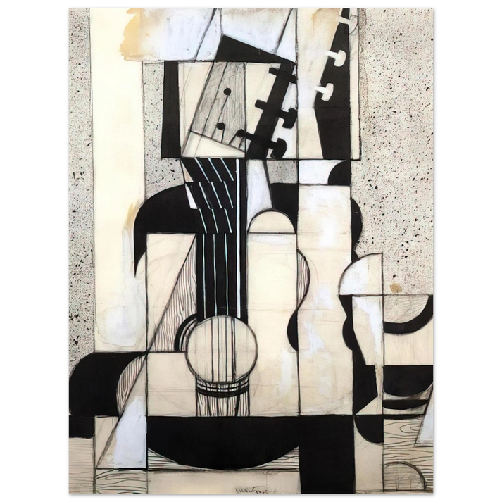 Juan Gris - STILL LIFE WITH GUITAR 1913  75x100 cm / 30x40inches Fine Art Poster