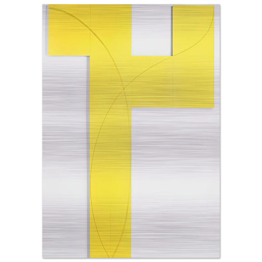 COLUMN STRUCTURE IX 2006 - Robert Mangold Brushed Aluminum Print - 70x100 cm / 28x40 inches | Robert Mangold Aluminum Print | Robert Mangold Prints