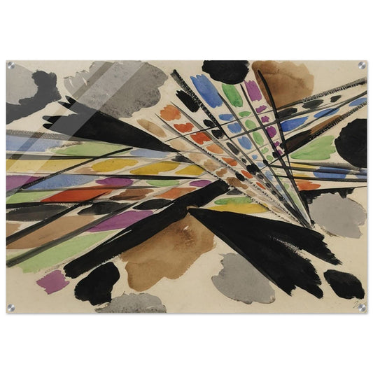 Diagonale - 1954 - Ernst Wilhelm Nay Acrylic Print - 70x100 cm / 28x40″ inches