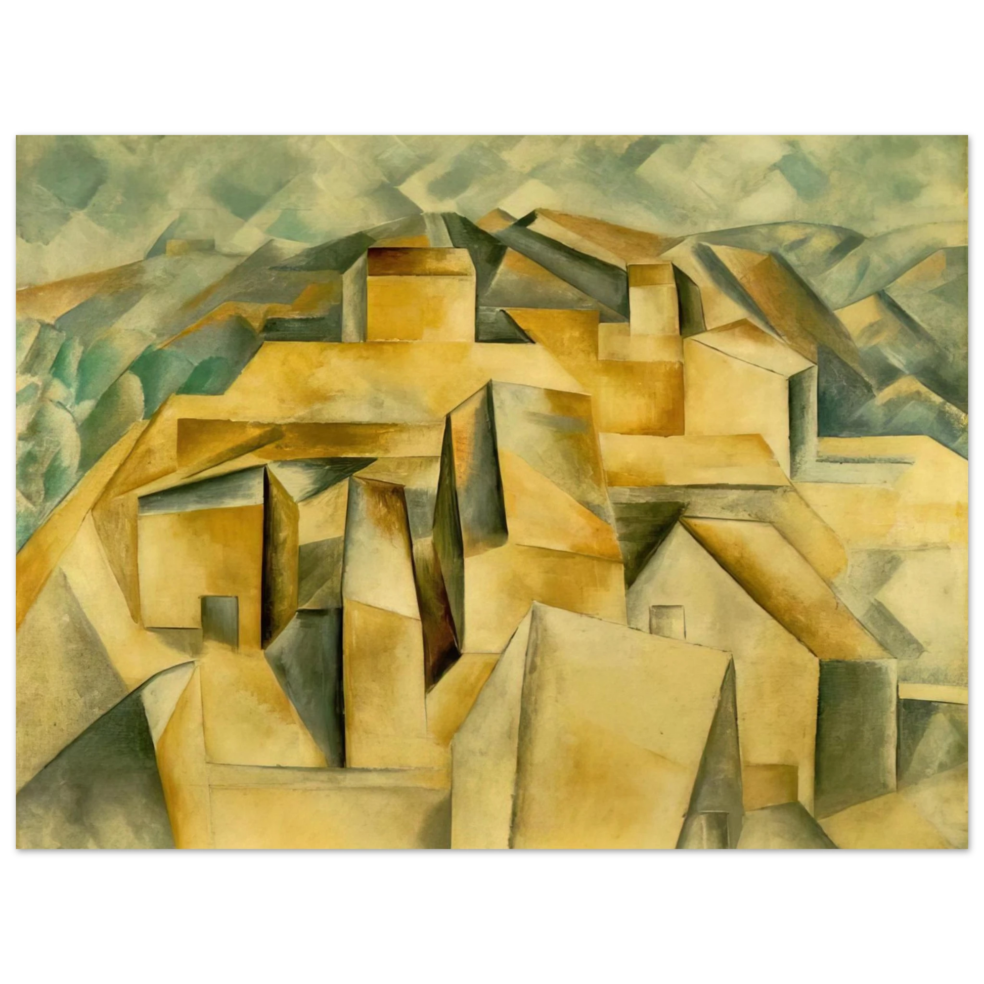 Pablo Picasso - Houses on the hill Fine Art Poster - Default Title