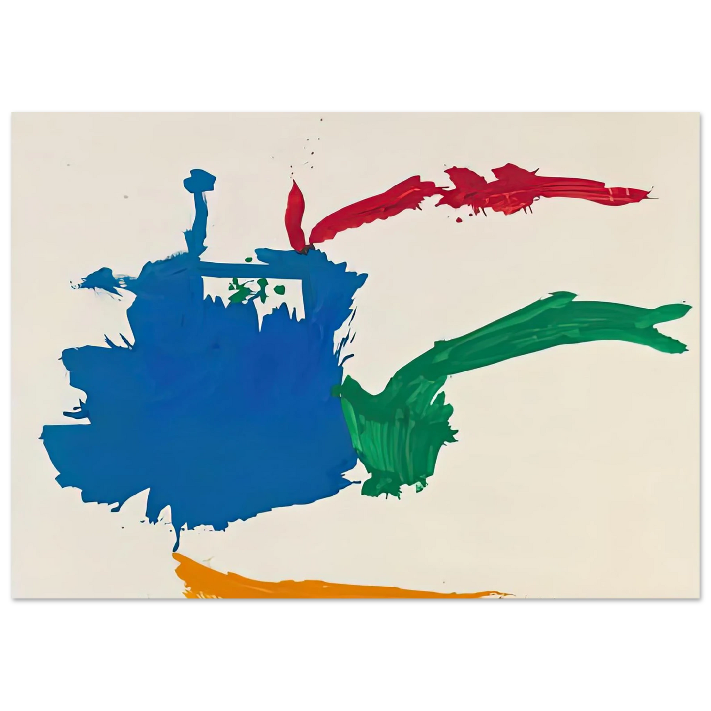 Helen Frankenthaler - Italian Beach, 1960- Wall Art - 60x80 cm / 24x32 inches - Premium Wooden Framed Poster With Fine Art Paper - Black frame