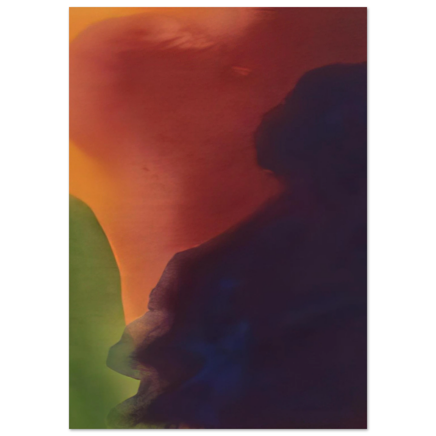Helen Frankenthaler - Blue Atmosphere III - 1963 Wall art - 30x40 cm / 12x16 inches - Premium Wooden Framed Poster With Fine Art Paper - White frame