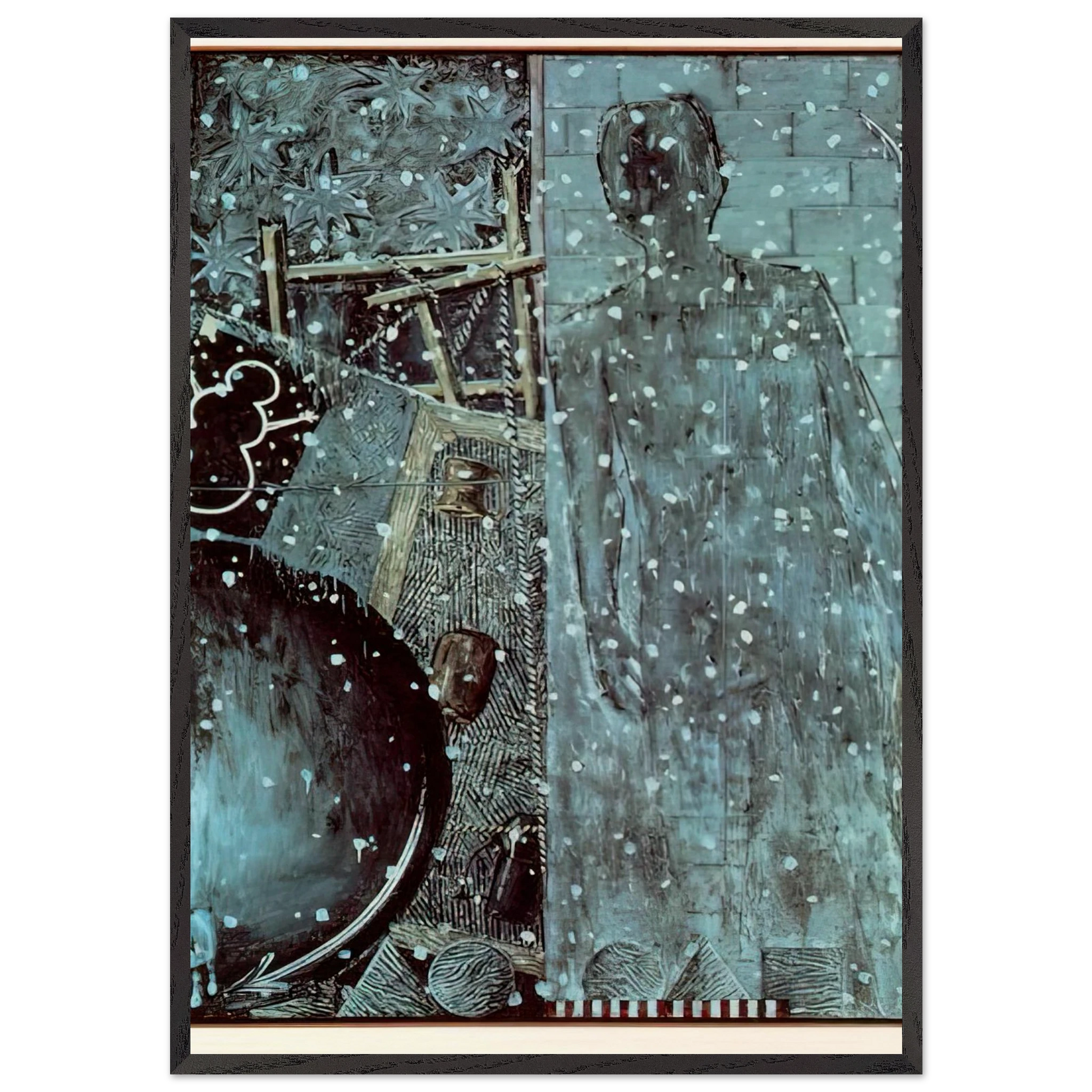 Winter N2 - Jasper Johns Framed Art Print – Black Wooden Frame - Default Title - -Framed Art Print