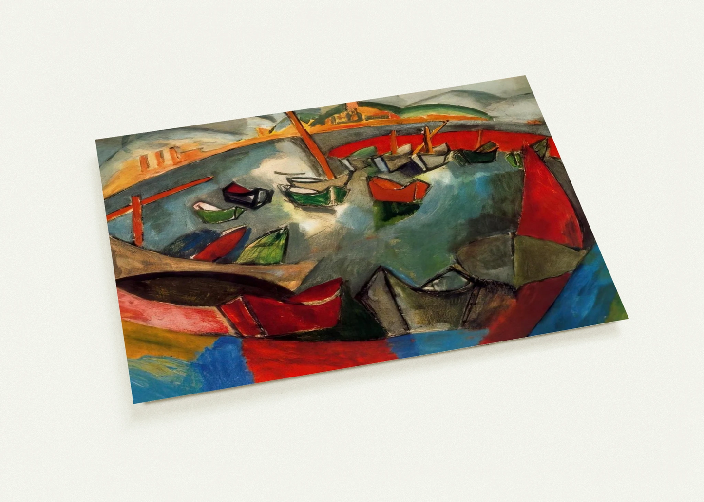 BOATS IN MARSEILLE 1908 By Raoul Dufy Pack of 10 Post Cards | Raoul Dufy Post Cards | A6 (10.5 x 14.8 cm) - 4.1 x 5.8 inches