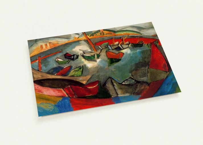 BOATS IN MARSEILLE 1908 By Raoul Dufy Pack of 10 Post Cards | Raoul Dufy Post Cards | A6 (10.5 x 14.8 cm) - 4.1 x 5.8 inches