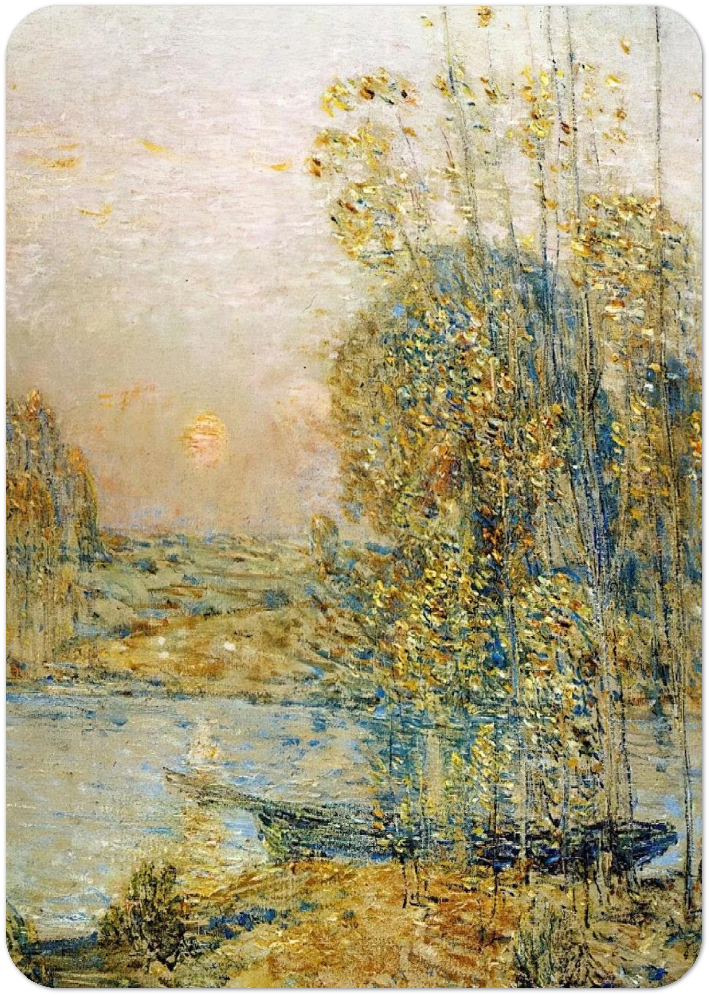 Late Afternoon aka Sunset By Childe Hassam Pack of 10 Post Cards | Childe Hassam Post Cards | A6 (10.5 x 14.8 cm) - 4.1 x 5.8 inches