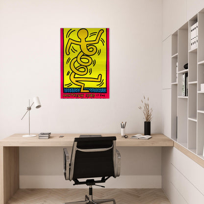 MONTREUX 1983 - Keith Haring Brushed Aluminum Print - 70x100 cm / 28x40 inches | Keith Haring Aluminum Print | Keith Haring Prints