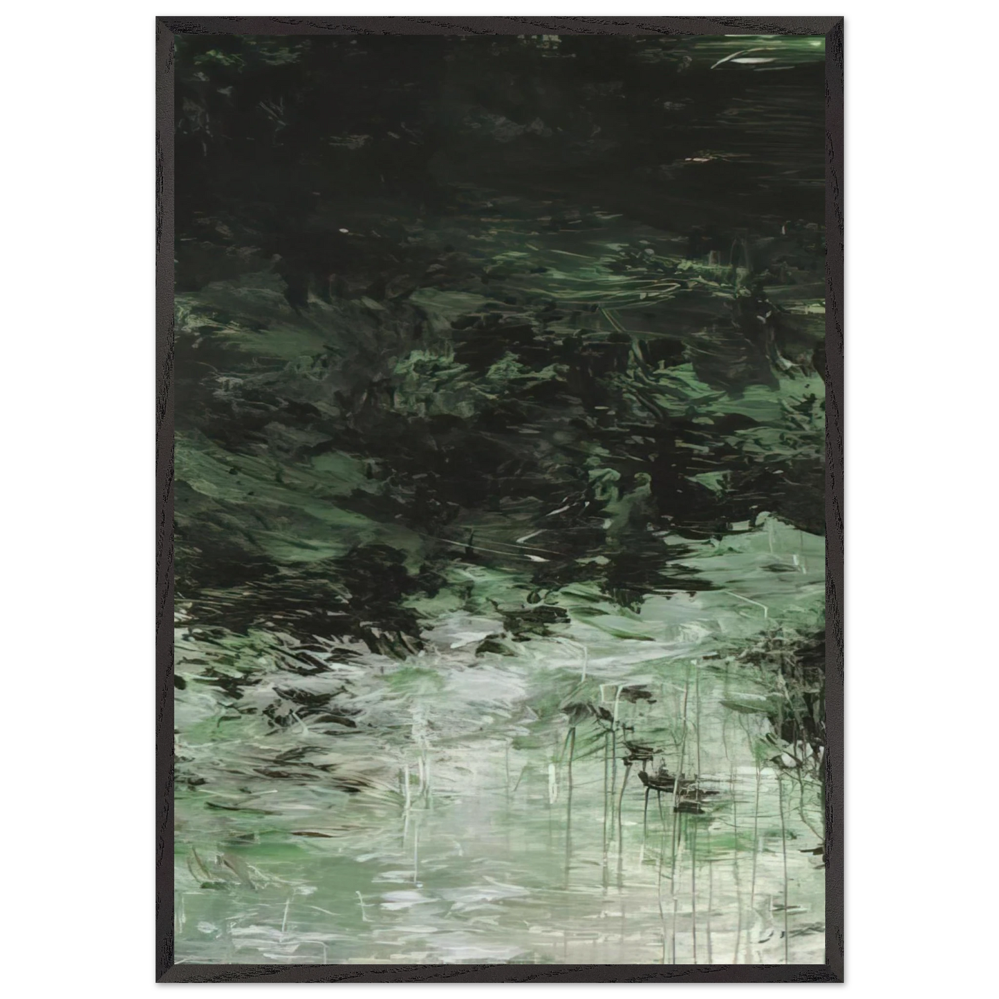 Untitled Part VIII - Cy Twombly Framed Art Print – Black Wooden Frame - Default Title - -Framed Art Print