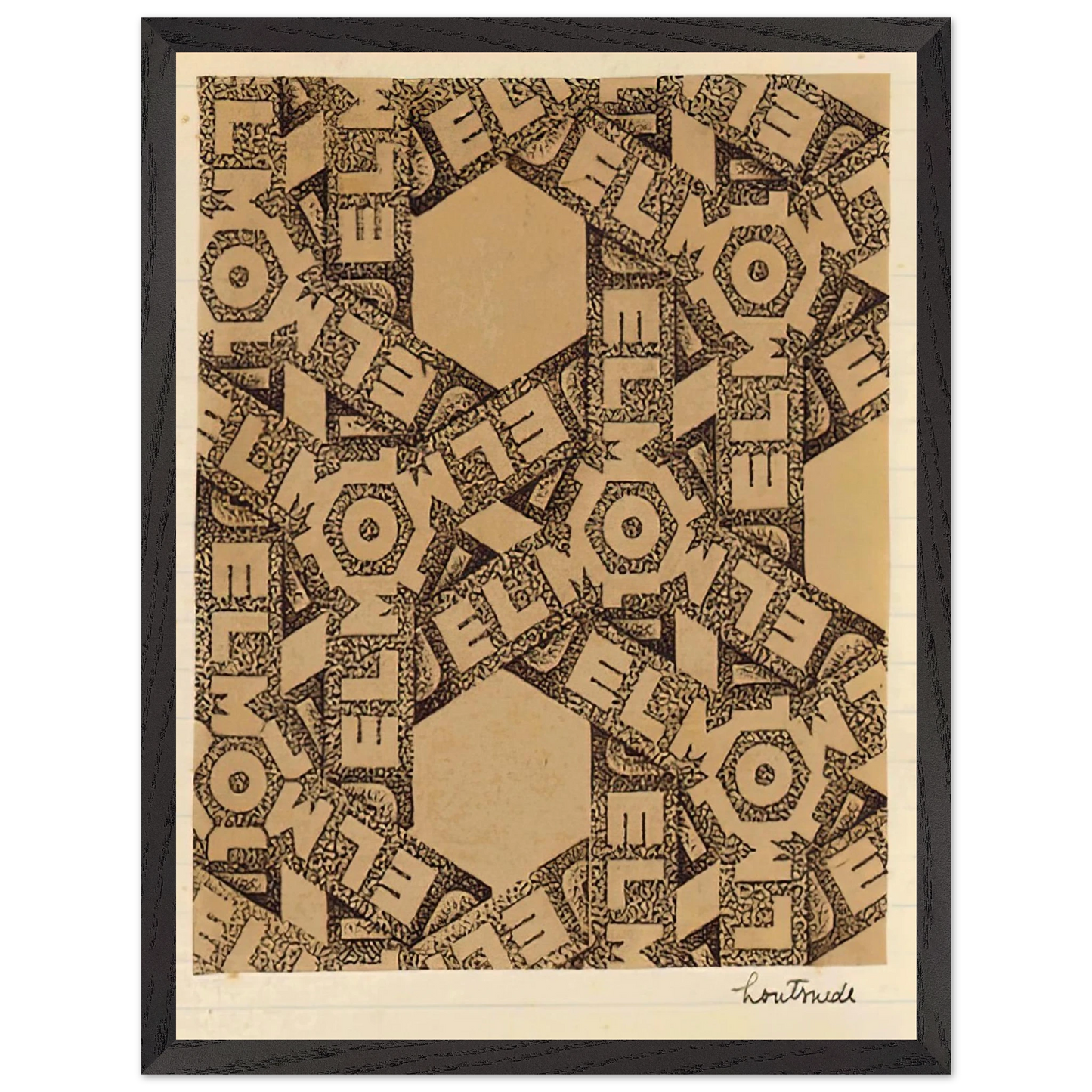 MC Escher - ESCHER (21) Wall Art - 60x80 cm / 24x32 inches - Premium Wooden Framed Poster With Fine Art Paper - Black frame