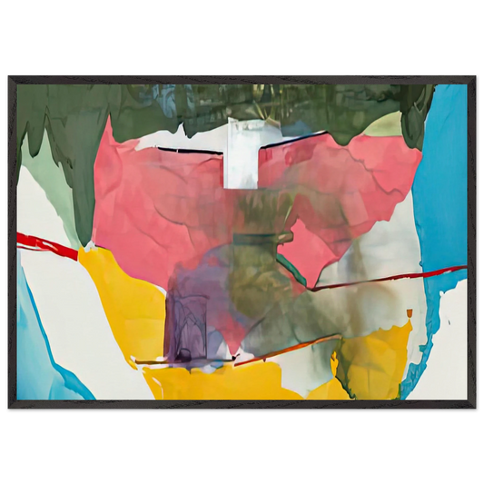 Off White Square 1973- - Helen Frankenthaler Framed Art Print – Black Wooden Frame - Default Title - -Framed Art Print