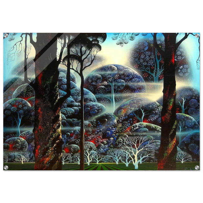 Mist in the Dark Woods - Eyvind Earle Acrylic Print - 70x100 cm / 28x40″ inches | Eyvind Earle Wall Art | Eyvind Earle Prints