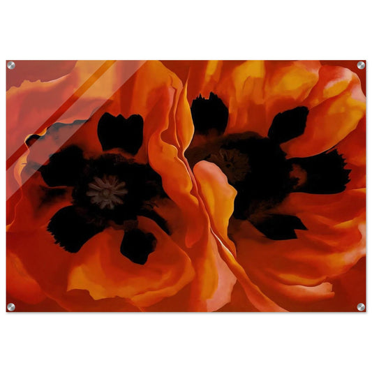 Oriental Poppies - Georgia O'Keeffe Acrylic Print - 70x100 cm / 28x40″ inches | Georgia O'Keeffe Wall Art | Georgia O'Keeffe Prints