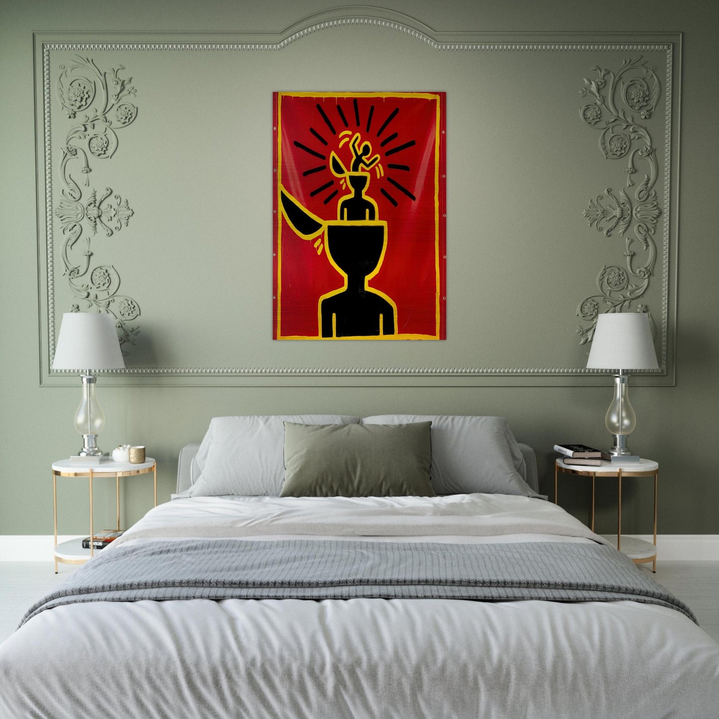 UNTITLED 1982 - Keith Haring Brushed Aluminum Print - 70x100 cm / 28x40 inches | Keith Haring Aluminum Print | Keith Haring Prints