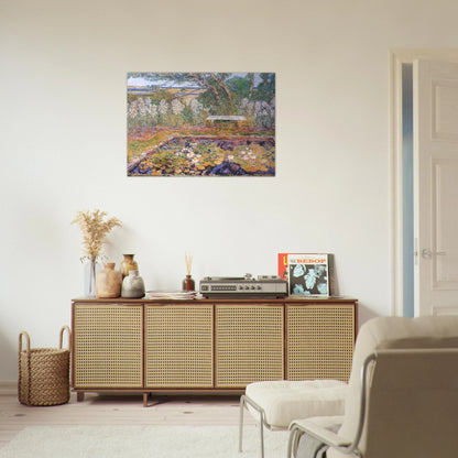 A long island garden - Childe Hassam Brushed Aluminum Print - 70x100 cm / 28x40 inches | Childe Hassam Aluminum Print | Childe Hassam Prints