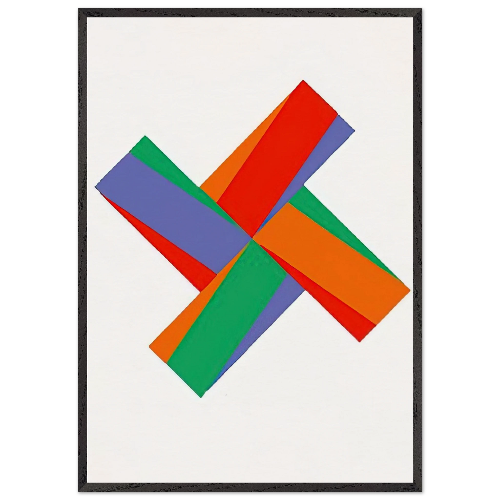 Aus Portfolio Kinderstern - 1989 - Max Bill Framed Art Print – Black Wooden Frame - Default Title - -Framed Art Print