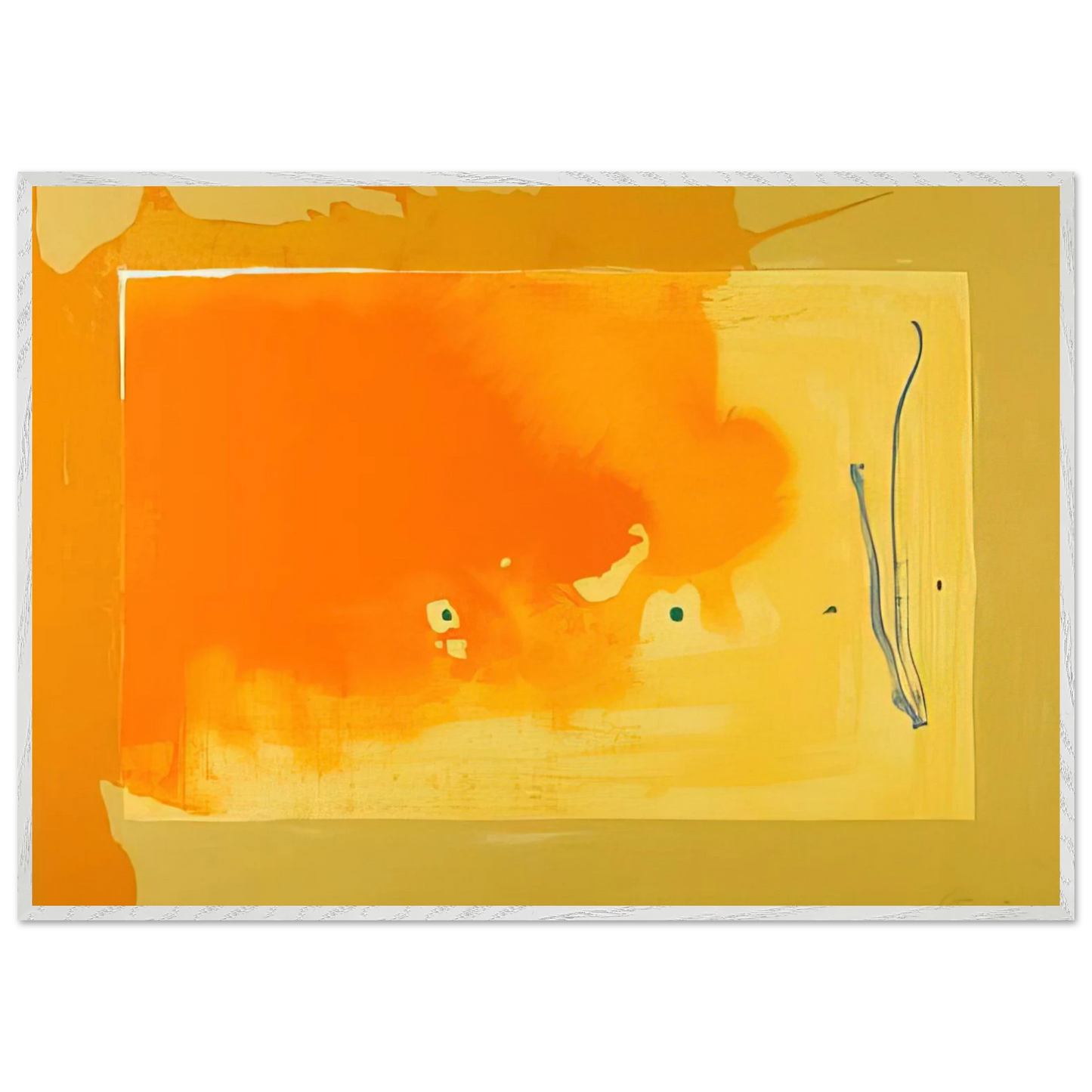 Helen Frankenthaler - Bilbao - 1998 Wall art - 50x70 cm / 20x28 inches - Premium Wooden Framed Poster With Fine Art Paper - White frame