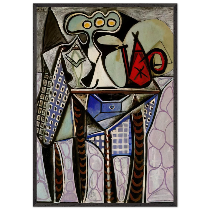 Still life on a table - 1947 - Pablo Picasso 70x100 cm / 28x40 inches Framed Art Print – Black Wooden Frame