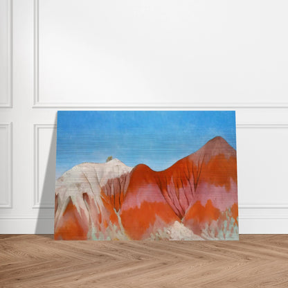 Series near abiquiu, New Mexico - Hills to the left - Georgia O'Keeffe Brushed Aluminum Print - 70x100 cm / 28x40 inches | Georgia O'Keeffe Aluminum Print | Georgia O'Keeffe Prints