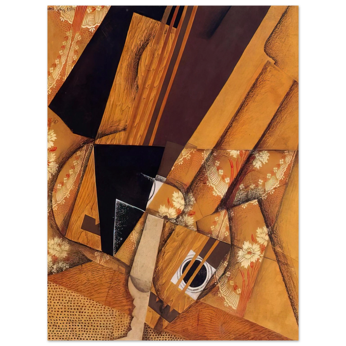 Juan Gris - GUITAR AND GLASS 1914  75x100 cm / 30x40inches Fine Art Poster