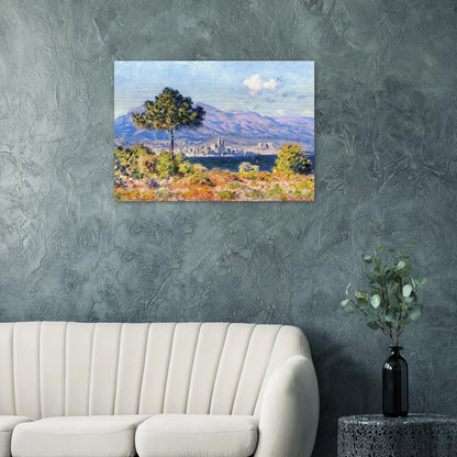 View of Antibes from the Plateau Notre-Dame - claude monet Brushed Aluminum Print - 70x100 cm / 28x40 inches | claude monet Aluminum Print | claude monet Prints
