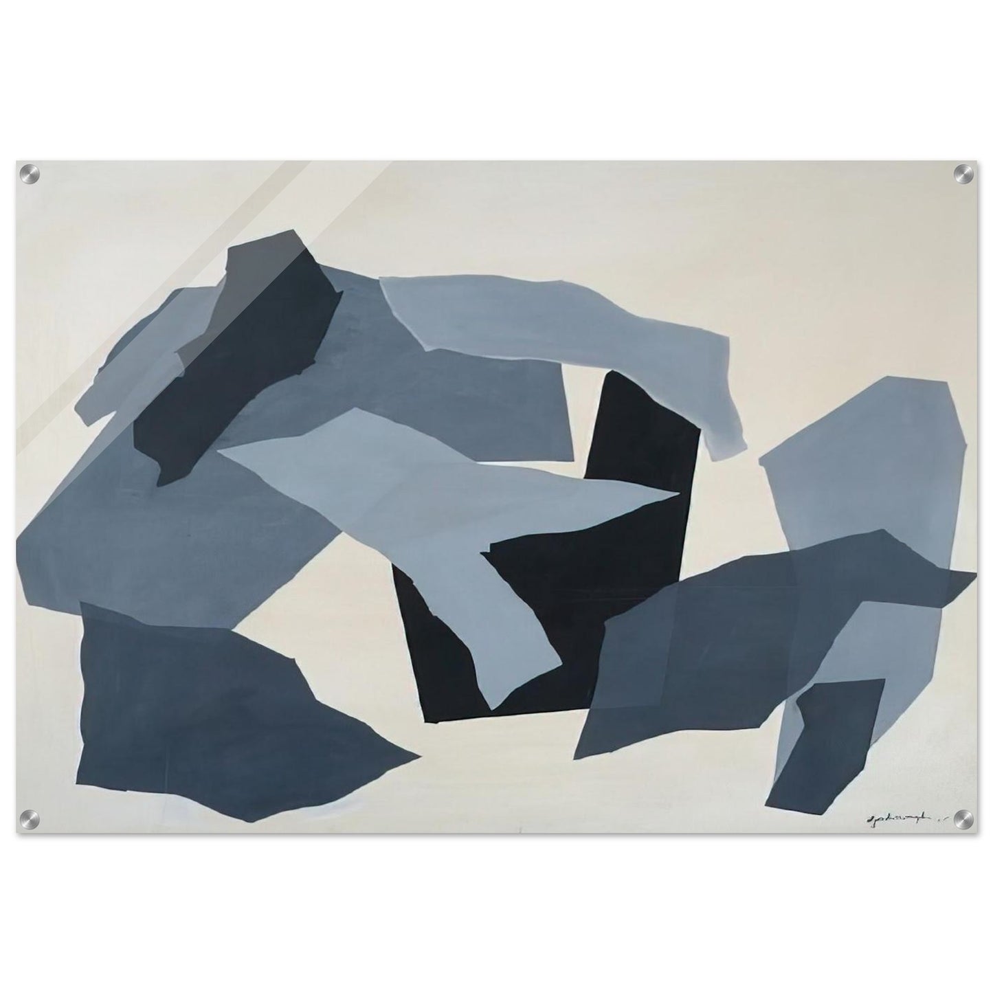 Grey Forms - 1965 - Robert Goodnough Acrylic Print - 70x100 cm / 28x40″ inches | Robert Goodnough Wall Art | Robert Goodnough Prints