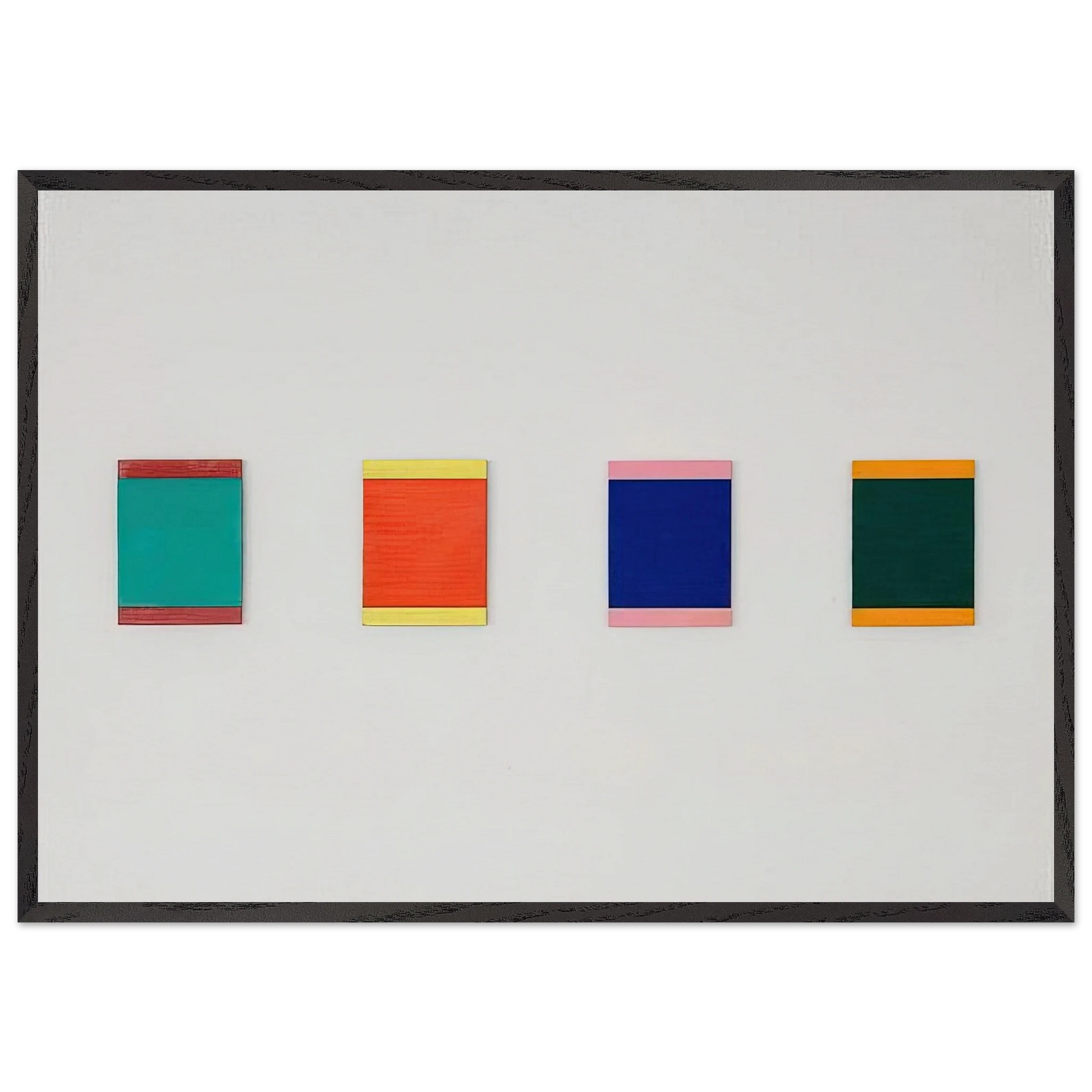 CONEY ISLAND II 1975 - Blinky Palermo 70x100 cm / 28x40 inches Framed Art Print – Black Wooden Frame