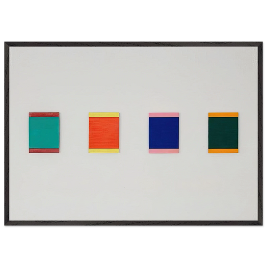 CONEY ISLAND II 1975 - Blinky Palermo 70x100 cm / 28x40 inches Framed Art Print – Black Wooden Frame